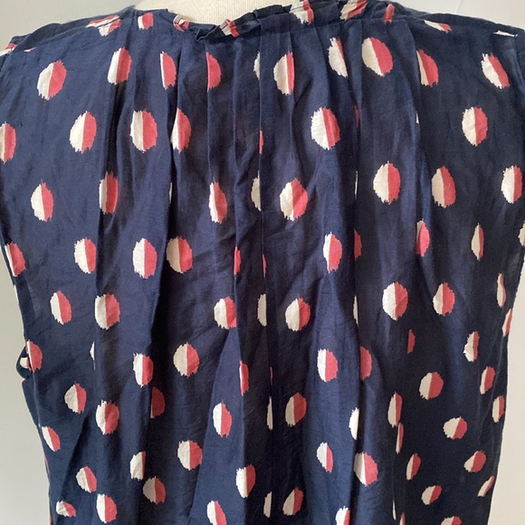 Madewell Bellshift Ikat Dot Sleeveless Blouse - Picture 8 of 10